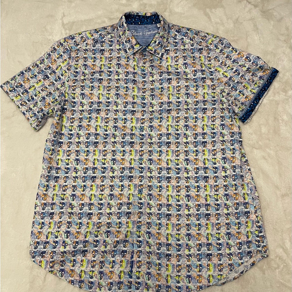 Robert Graham Iconic Scull Patterned Men's Shirt